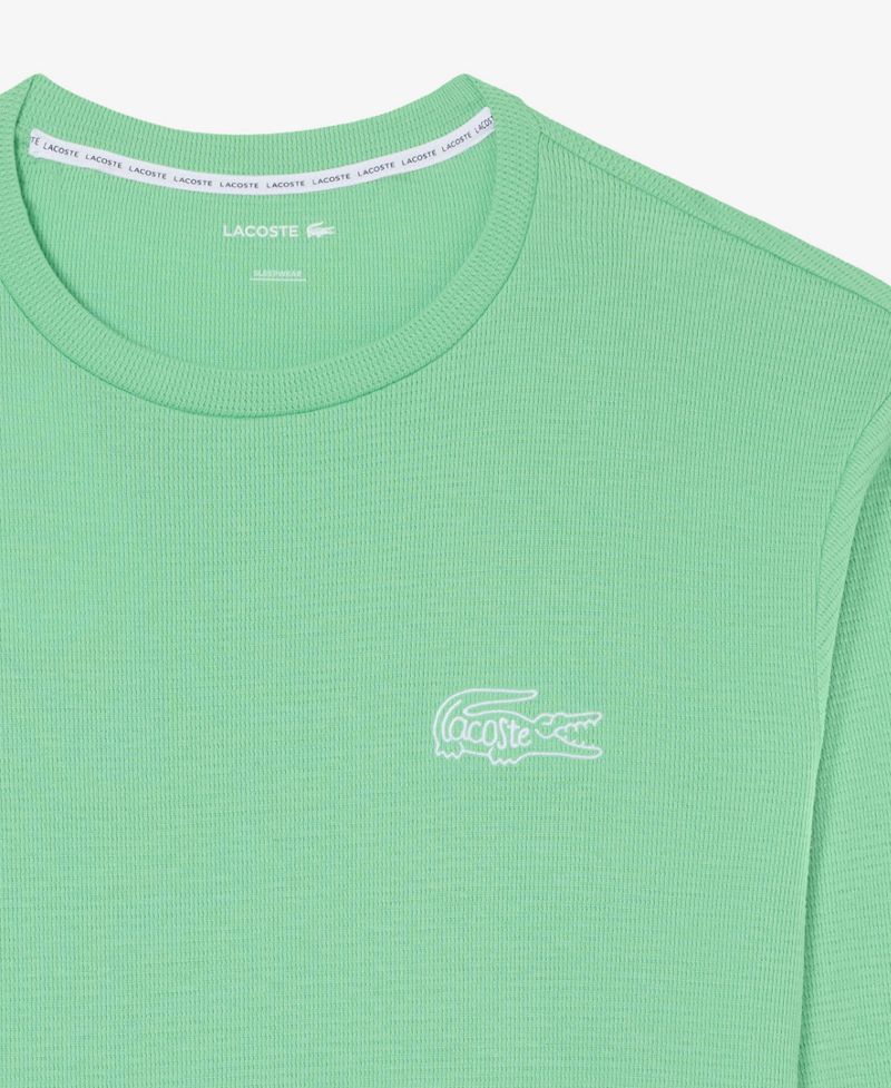 Lacoste Kişi Eksklusiv Timsah Vafli Toxunuşlu Termal Köynəyi