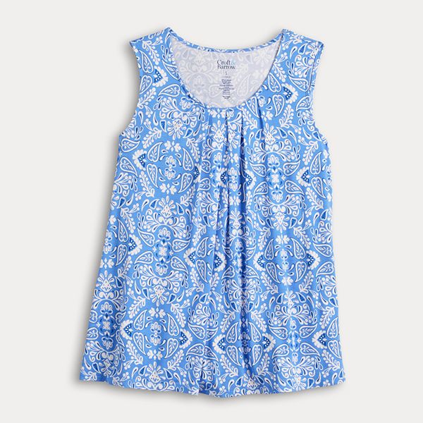 Croft & Barrow® Qadın Pileli Tank Top