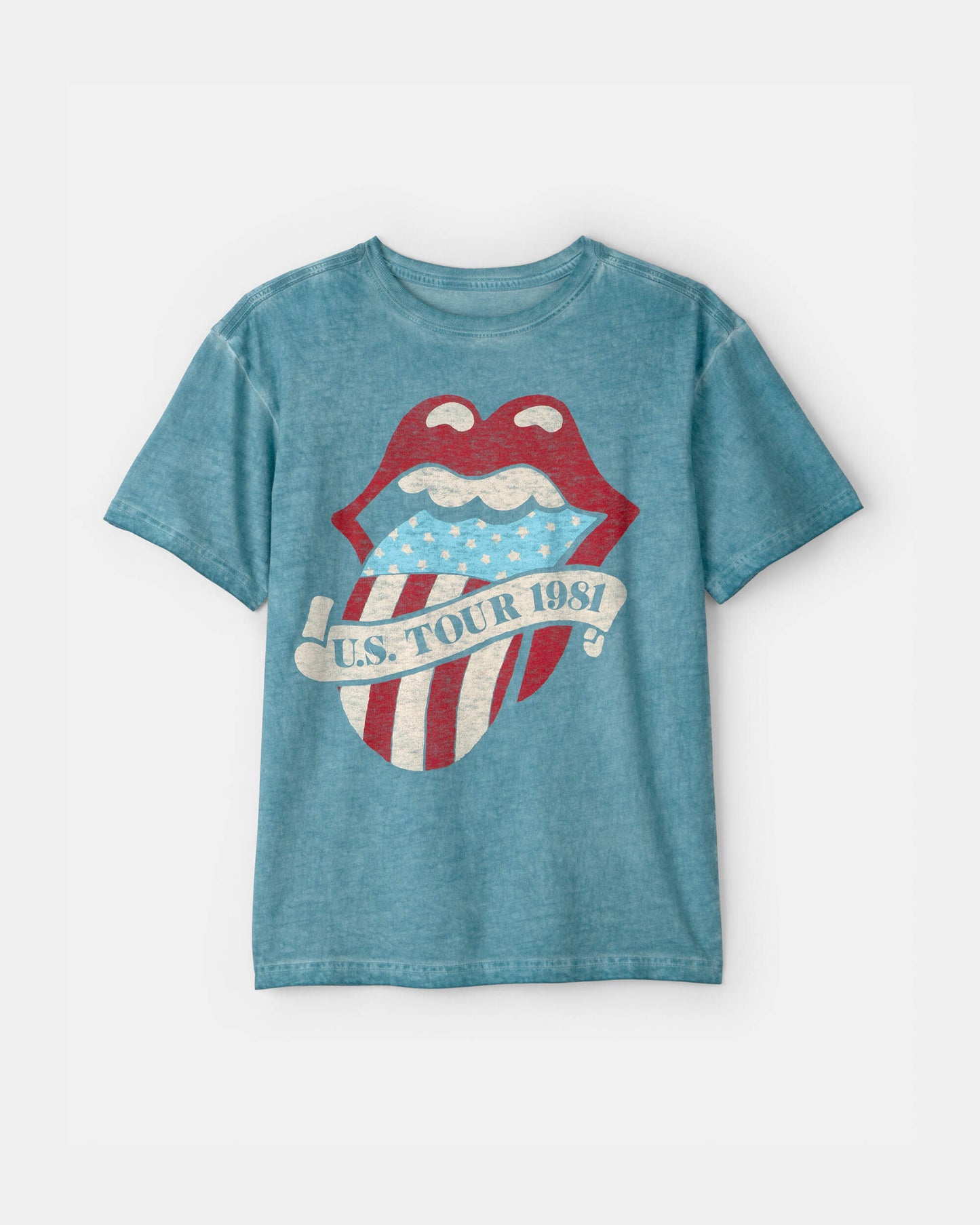 OshKosh B'gosh Oğlan Rolling Stones Qrafik Köynəyi - Firuzəyi