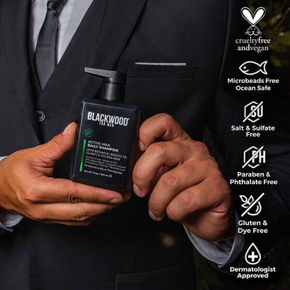 Blackwood Kişi Üçün Aktiv Gündəlik Şampun Normal, Yağlı və Seyrək Saç Üçün 200ml