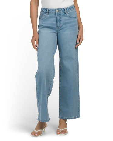 D. JEANS NEW YORK Yüksək Bel Geniş Paça Cins