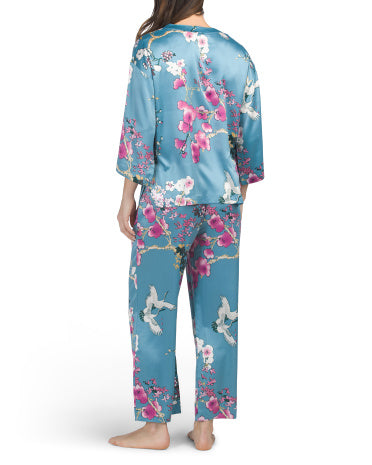N NATORI Sakura Satin Finish Pijama Dəsti