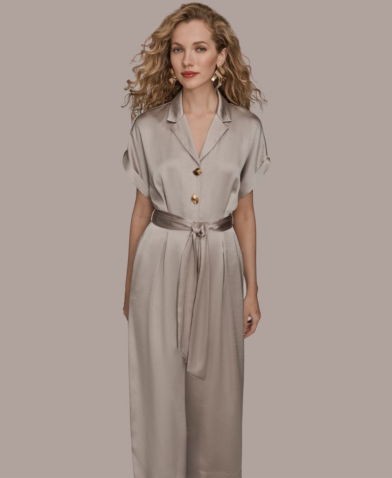 Donna Karan New York Qadın Atlası Geniş Paça Tulumbası