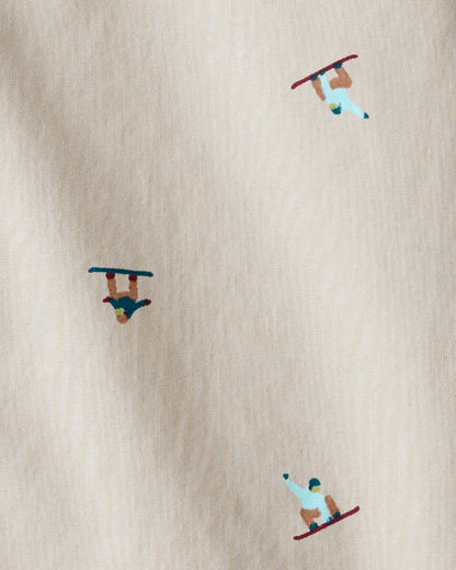OshKosh B'gosh Oğlan Snowboard Düymə Köynəyi - Xaki
