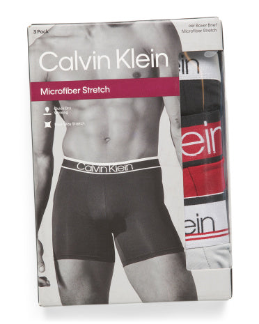 3'lü Paket Mikrofiber Elastik Çeşitli Boxer Şortu