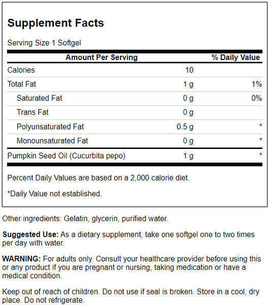 Swanson Balqabaq Tohumu Yağı 1 000 Mg 100 Yumuşak Kapsul YoxYox