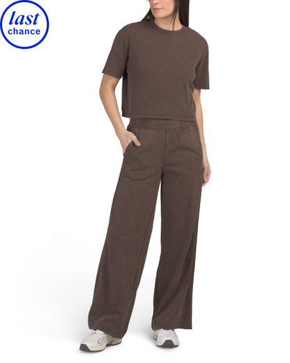 HARMONY Ribbed French Terry Köynək və Geniş Bacak Şalvar Dəsti