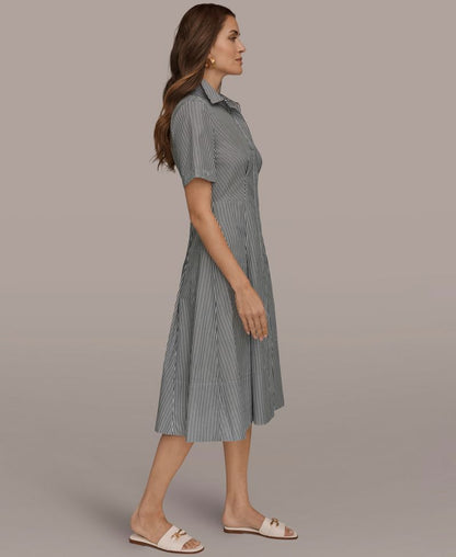 Donna Karan Weekend Qadın Yaxalıqlı Düymələri Öndə Geyim