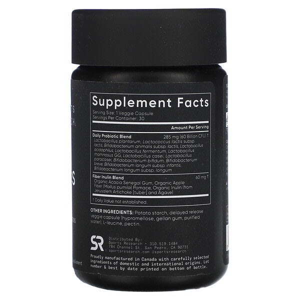 Sports Research Daily Probiotics 60 Milyard CFU 30 Gecikmiş Açılış Kapsulu