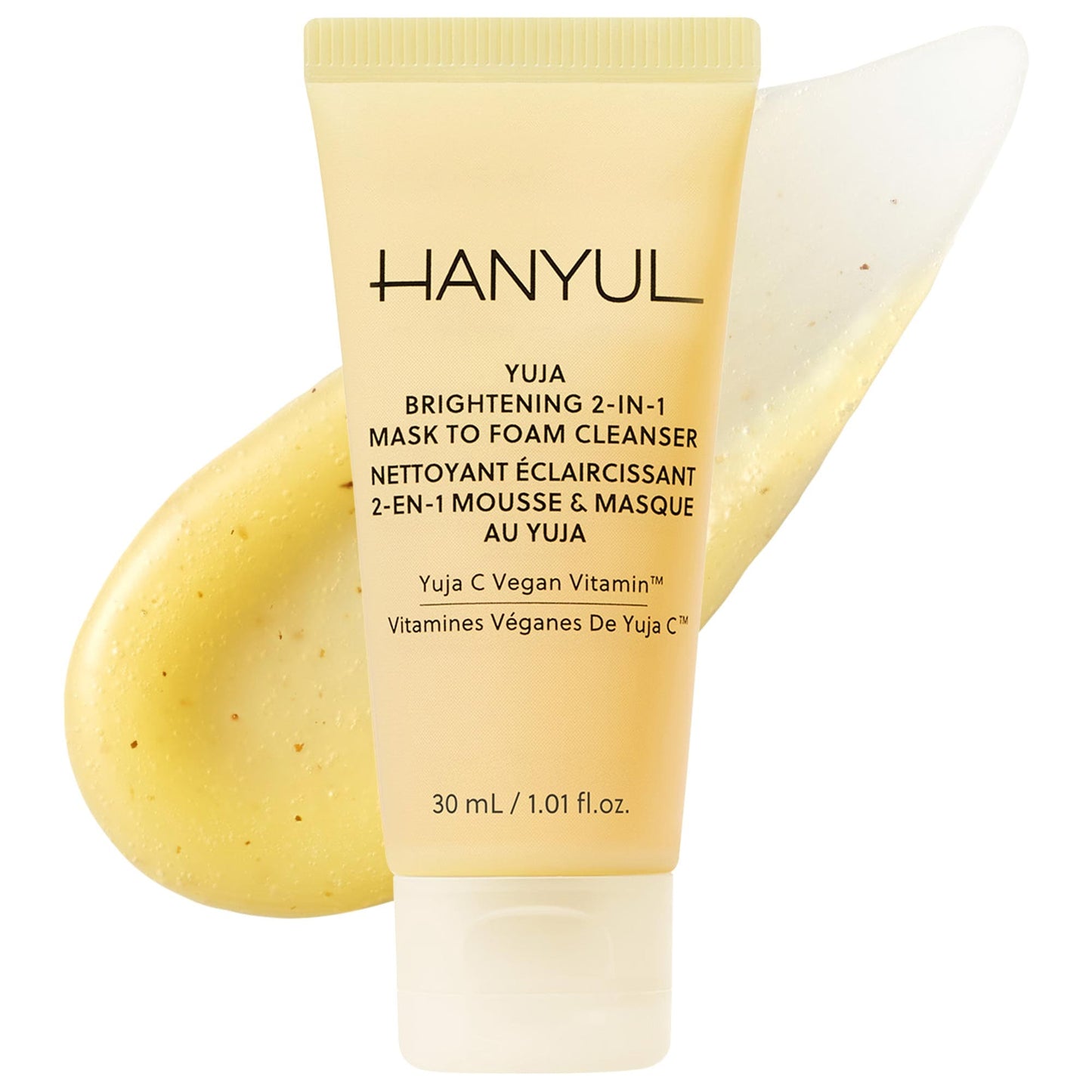 Hanyul Koreyalı Mini Yuja Parlaqlıq 2-in-1 Maska və Köpük Üz Yuma Vasitəsi Vitamin C + Niacinamide ilə
