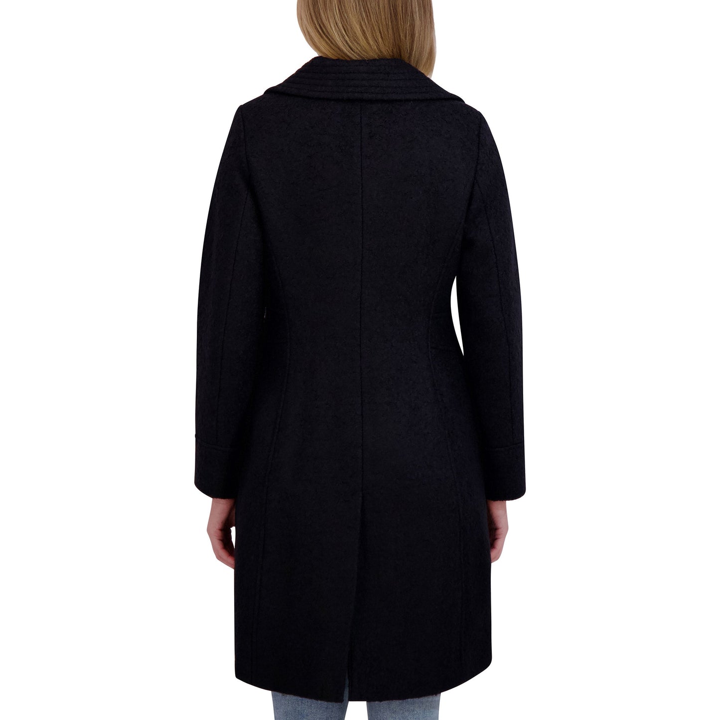 Kenneth Cole Qadın Yün Qarışımlı Palto, Qara, X-Small