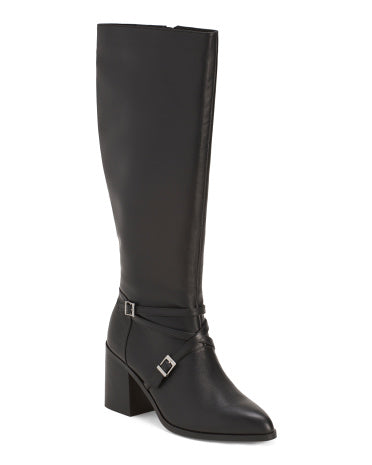 CHARLES DAVID Leather Jacoby Yüksək Çəkmə