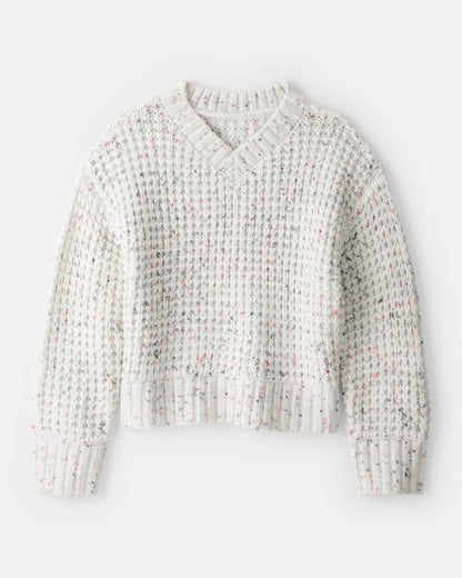OshKosh B'gosh Qız Uşaq Konfetti Svitər - Krem