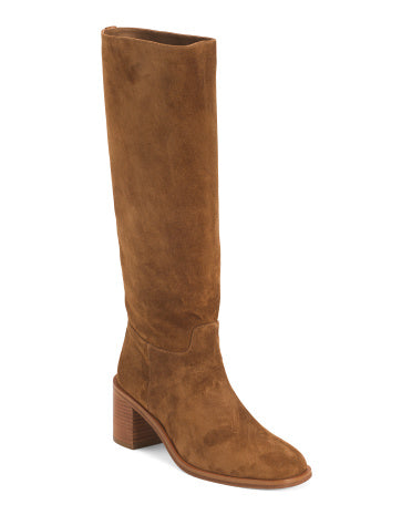 STUART WEITZMAN Made In Spain Suede Finn Çəkmələri