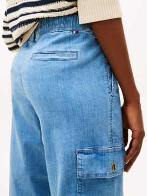 Tommy Hilfiger Kəmərli Kargo Joqger, Açıq Yuma Chambray