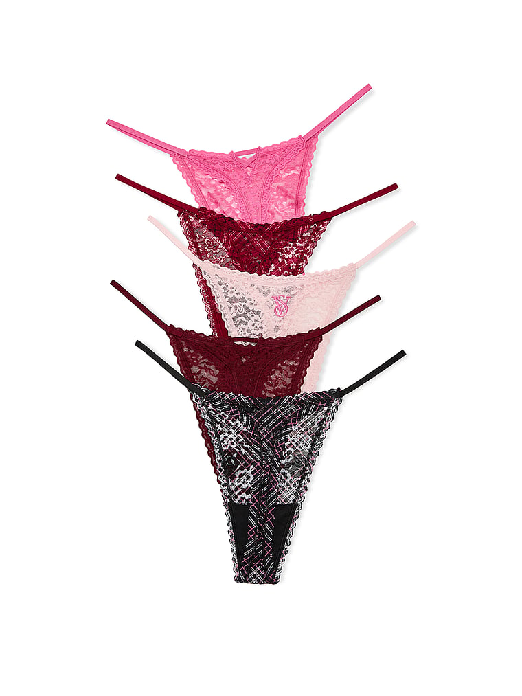 Victoria's Secret Lacie 5-li Paket String Tanga