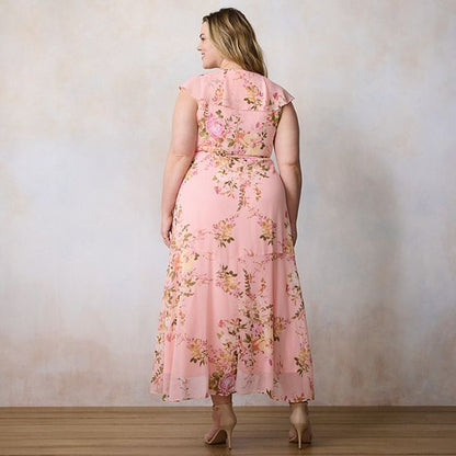 LC Lauren Conrad Böyük Ölçü Kolsuz Qat Qat Uzun Geyim