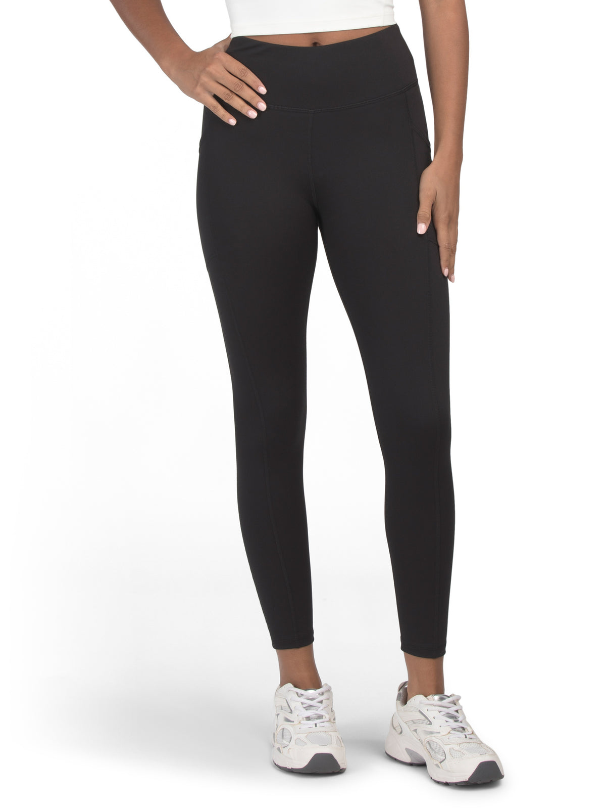 DKNY SPORT Yüksək Bel Balans Sıxışdırma Ləginen Cibləri ilə