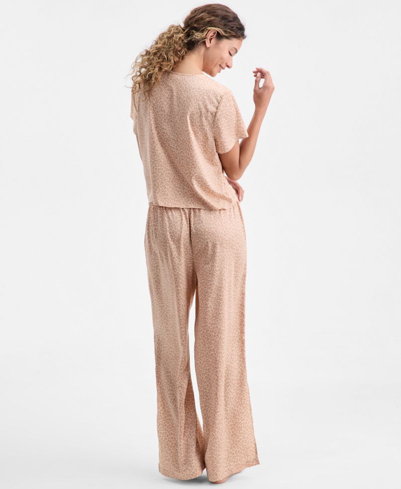 State of Day Qadın Crepe de Chine 2-Parçalı Qısa Kollu Pijama Dəsti