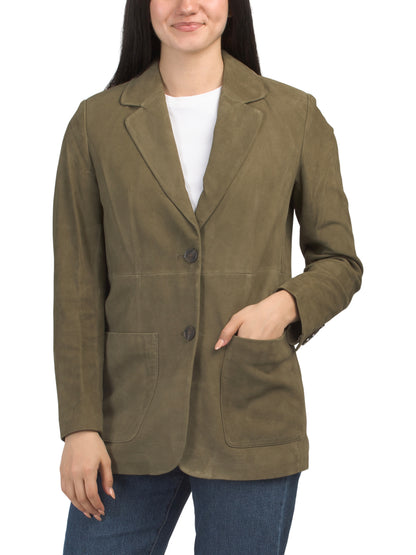 MAGASCHONI Süet Oversize Gödəkçə