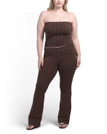 SWEET APPAREL 2 Parçalı Tüp Üst və Yoga Şalvarı Dəsti Bandana ilə