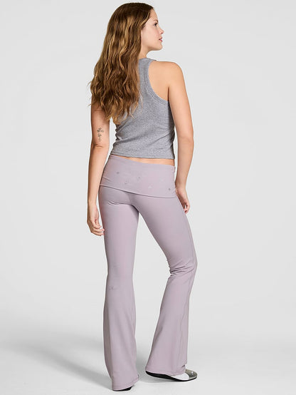 PINK Soft Modal Foldover Kick-Flare Leggings