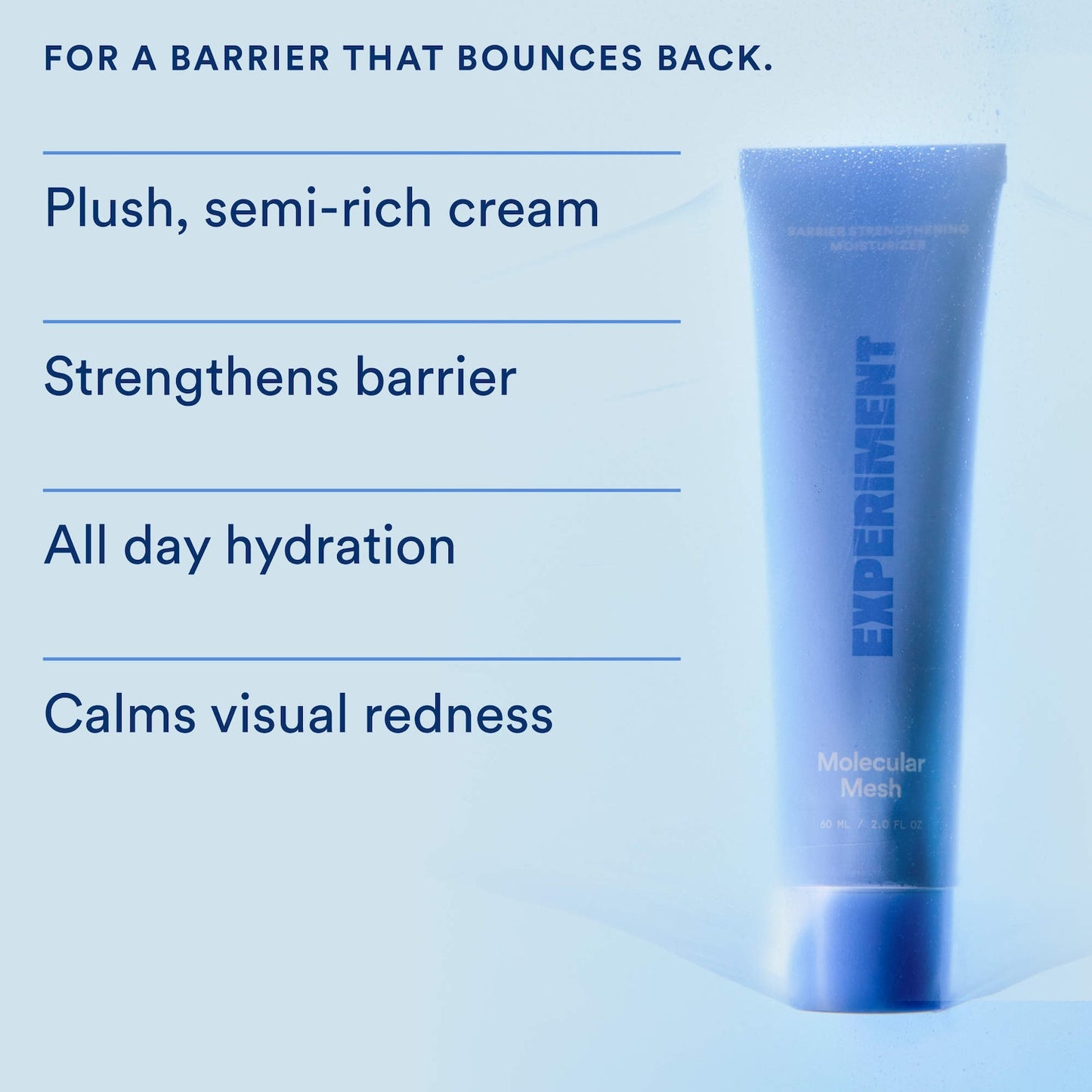 Experiment Molecular Mesh Barrier Strengthening Nəmləndirici Krem Ectoin + Centella ilə