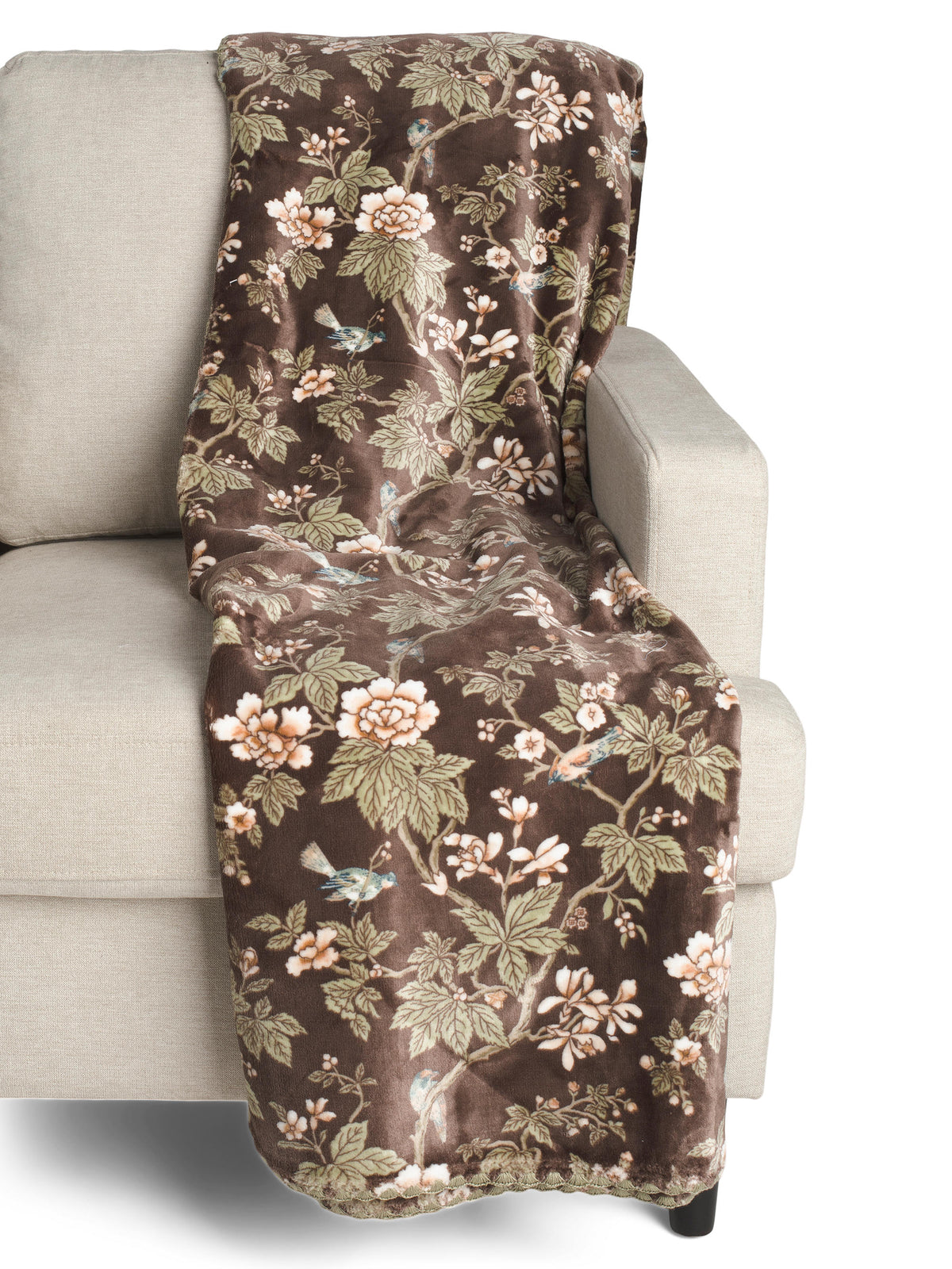 SANDERSON Chiswick Grove Reversible Plush Throw
