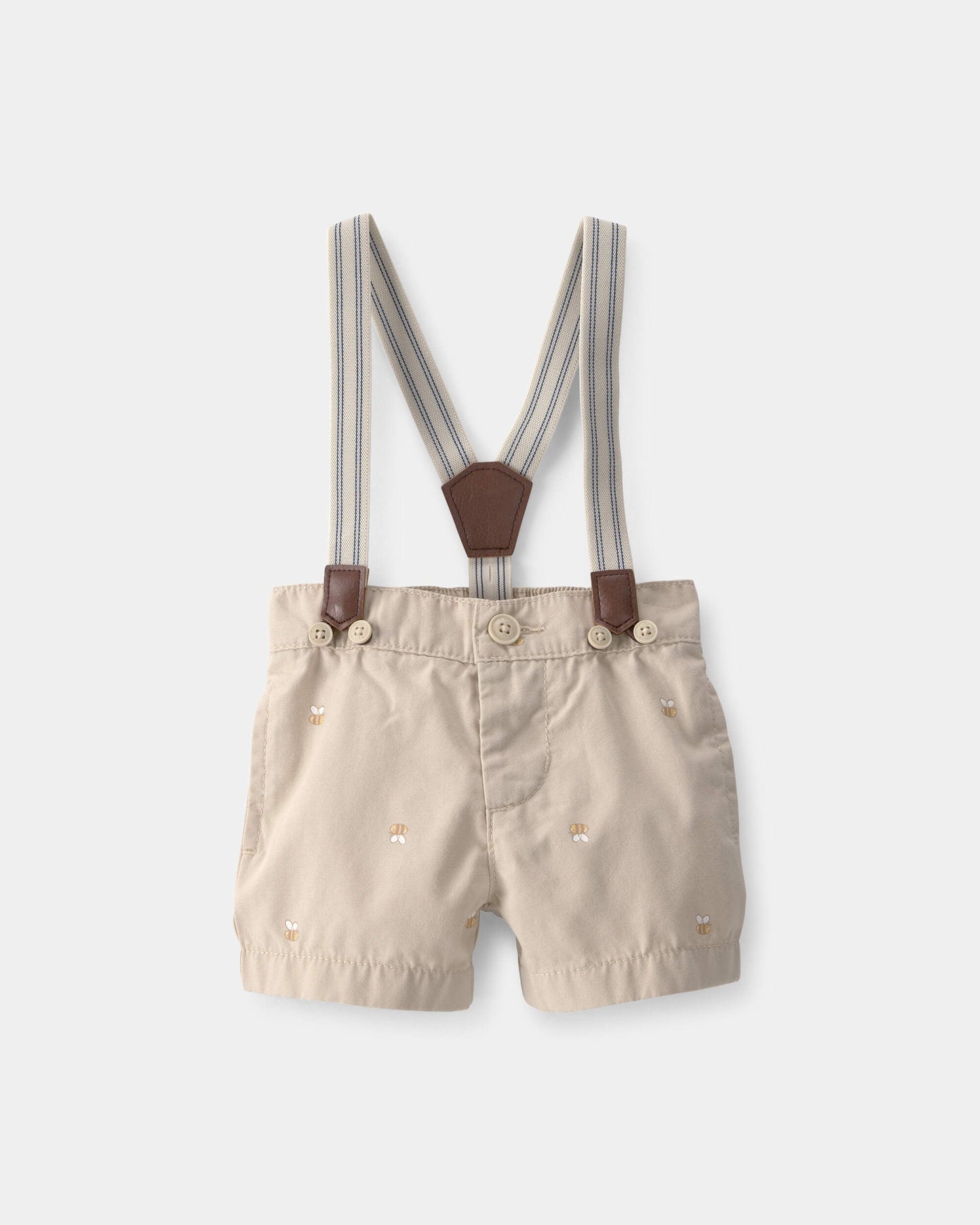 OshKosh B'gosh Uşaq Oğlan Disney© Winnie the Pooh Bal Arısı Askılı Şortlar - Xaki YoxYox