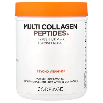 Codeage Multi Collagen Peptides Powder Tasteless 20 Oz 567 G