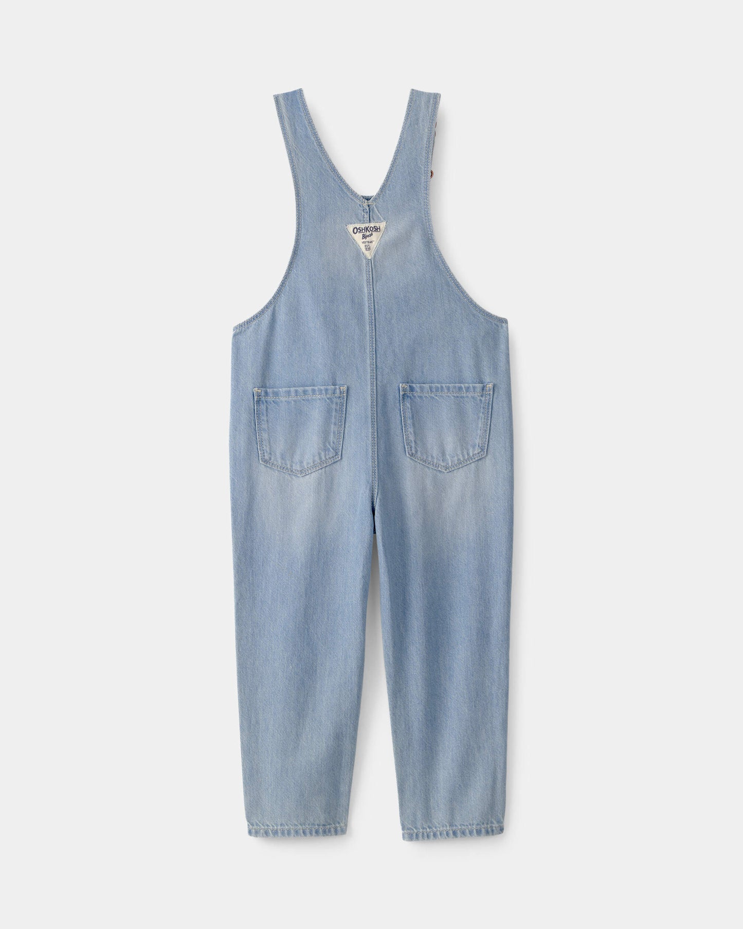 OshKosh B'gosh Kiçik Qız Uşağı Denim Yamaçlı Sarafan - Açıq Yuyuş