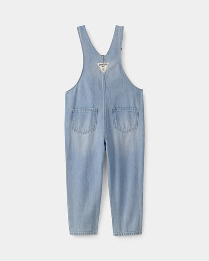 OshKosh B'gosh Kiçik Qız Uşağı Denim Yamaçlı Sarafan - Açıq Yuyuş