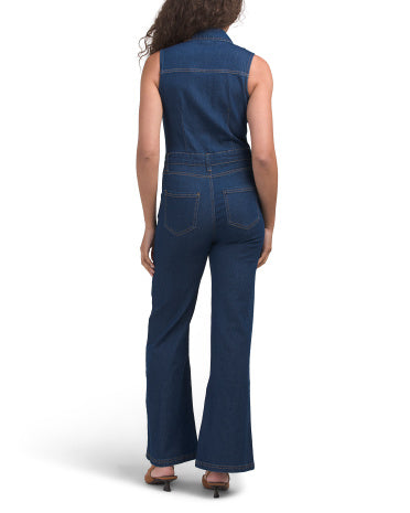 BEBE Yakalı Denim Utility Tulumbac