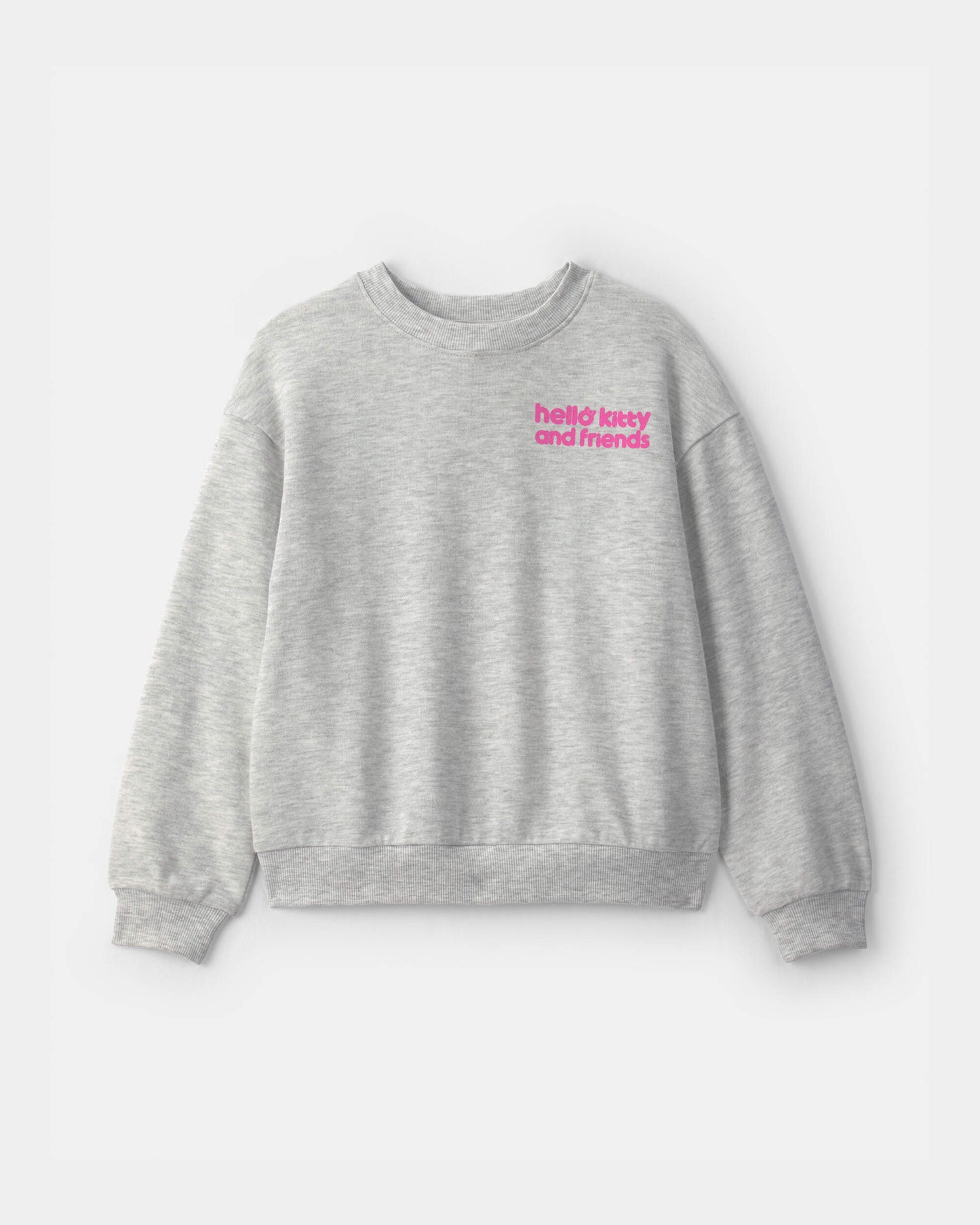 OshKosh B'gosh Qız Hello Kitty® Fransız Trikotaj Pulover Huddi - Boz