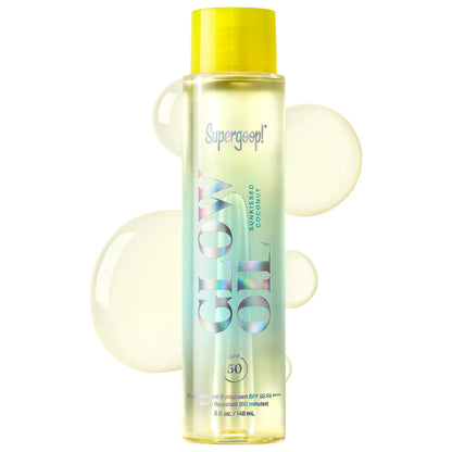 Supergoop! Glow Oil SPF 50 Kokusu Yağ Hindistan Cevizi, Vanil və Incir