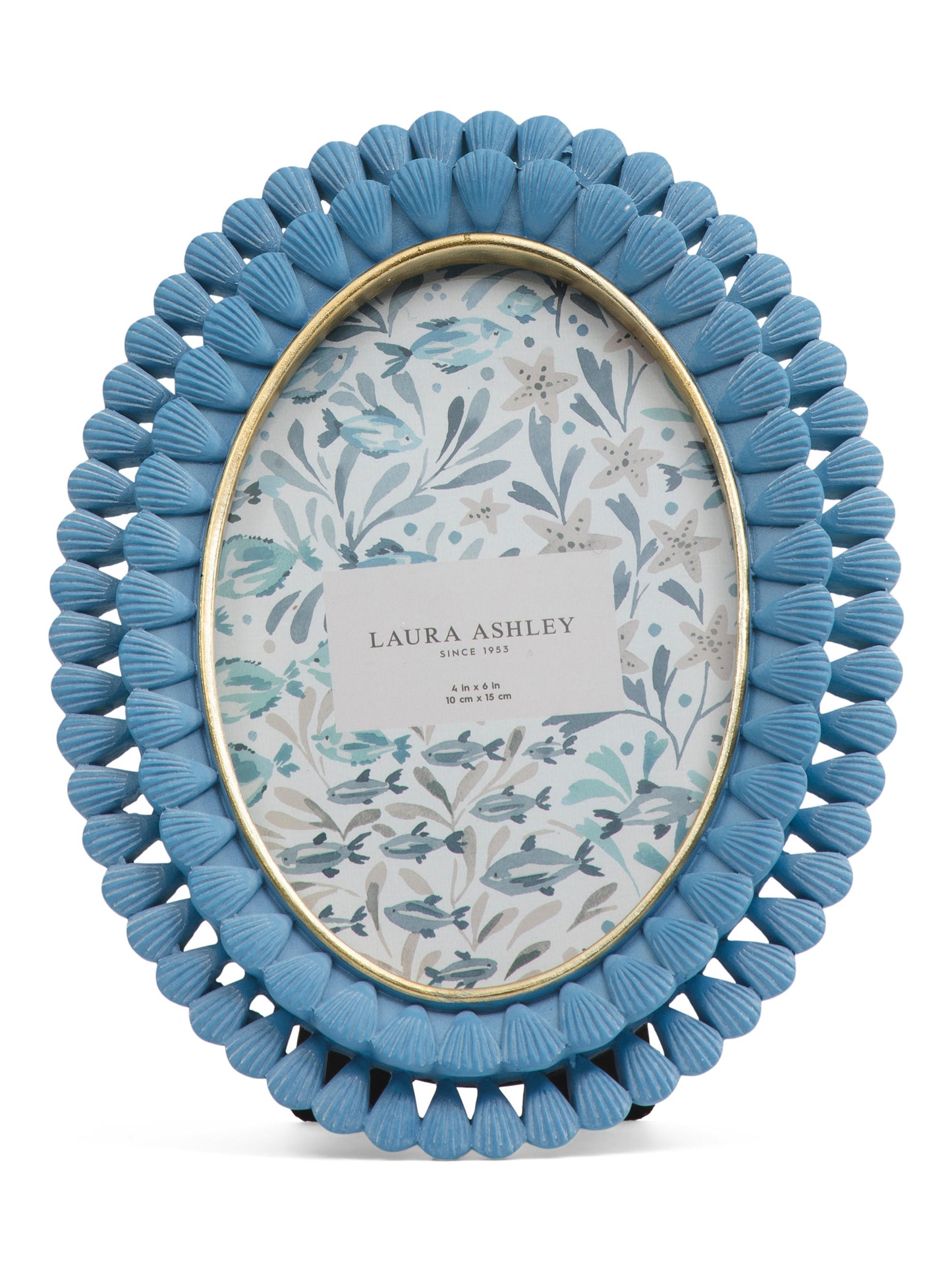 LAURA ASHLEY 4x6 2 Ton Mini Dəlicikli Oval Stol Üstü Fotoğraf Çərçivəsi