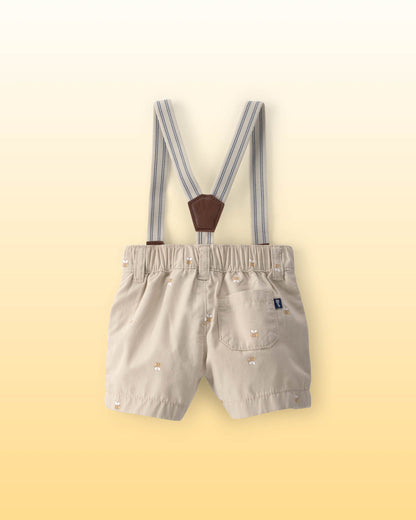 OshKosh B'gosh Uşaq Oğlan Disney© Winnie the Pooh Bal Arısı Askılı Şortlar - Xaki YoxYox
