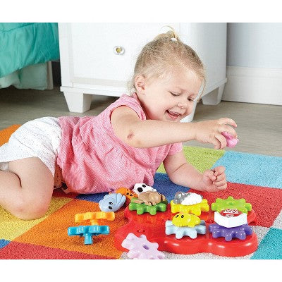 Learning Resources Barnyard Friends Build & Spin - Balaca Uşaq Hissiyyat Oyuncaqları, 2+ Yaş
