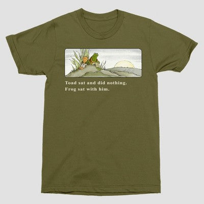 Kişi Frog and Toad Qısa Kollu Qrafik T-Köynək - Xaki Yaşıl L