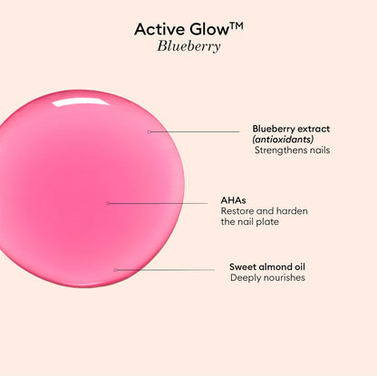 Manucurist Active Glow™ Çiyələk Qida Verən Müalicə Dırnaq Lağı
