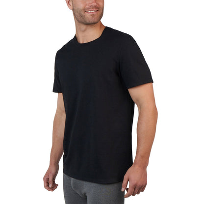 Kirkland Signature Kişi Orta Ağırlıq Crew T-shirt, 6-Pack, Ağ, Medium