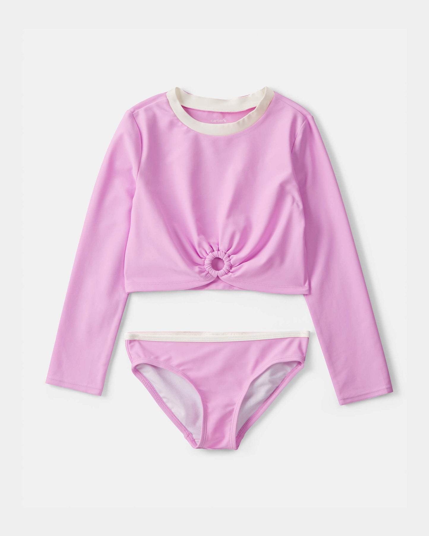 Carter's Qız 2 Parçalı Uzun Kollu Rashguard Üzgüçülük Dəsti - Çəhrayı