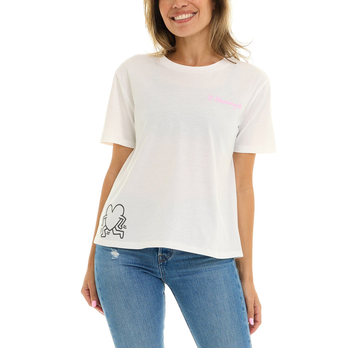 Keith Haring Qadın Qrafik Köynəyi, Fil Dişi, X-Small