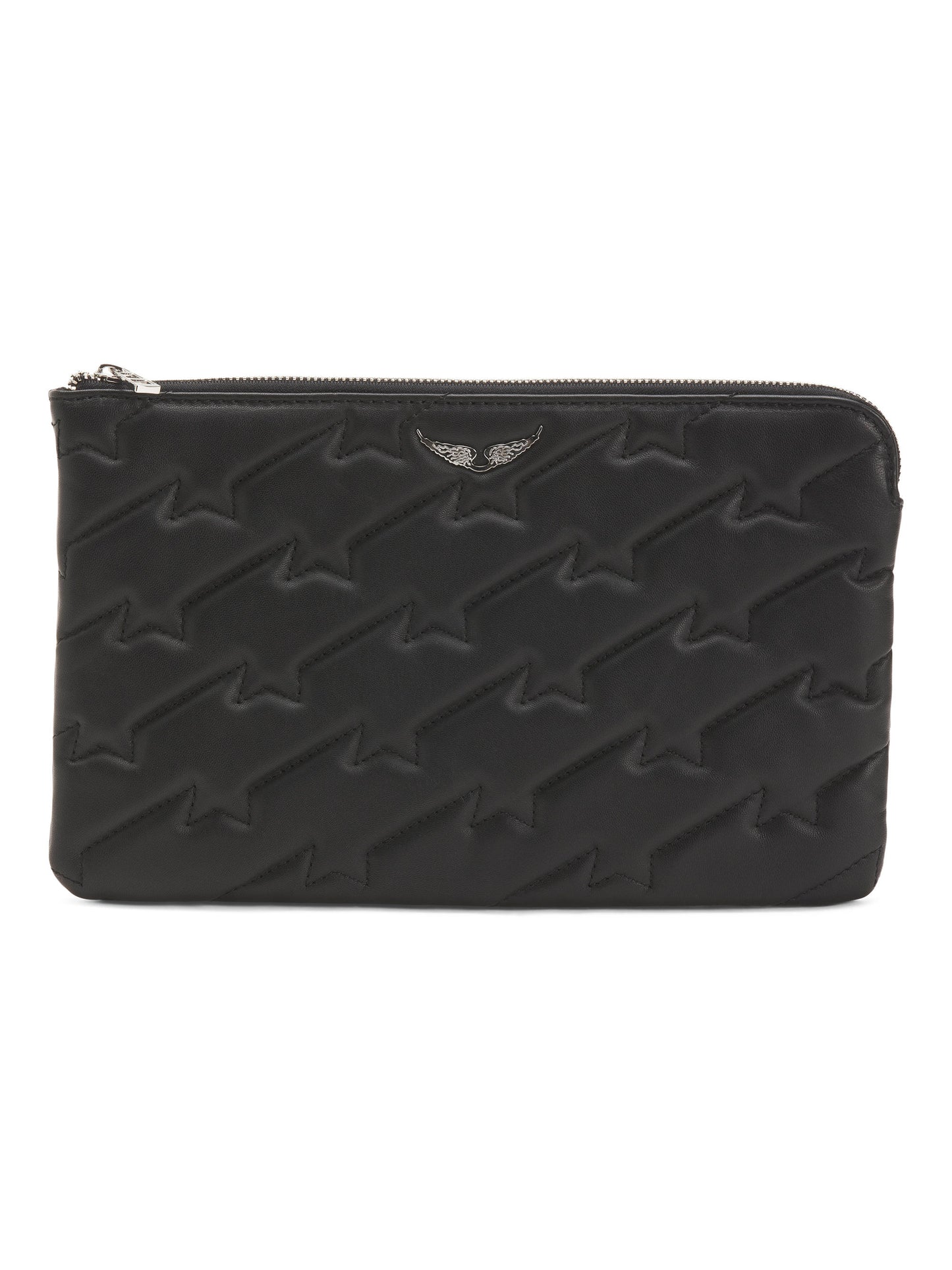 ZADIG & VOLTAIRE Leather Uma Wings Quilted Clutch