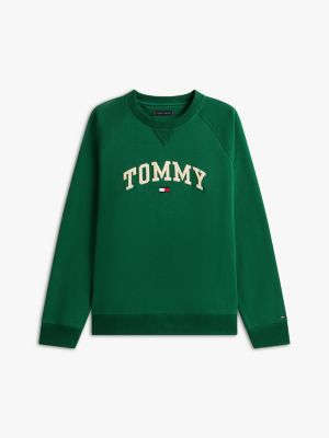 Varsity Tommy Loqosu Fleece Sweatshirt, Zəriflik Yaşıl YoxYox