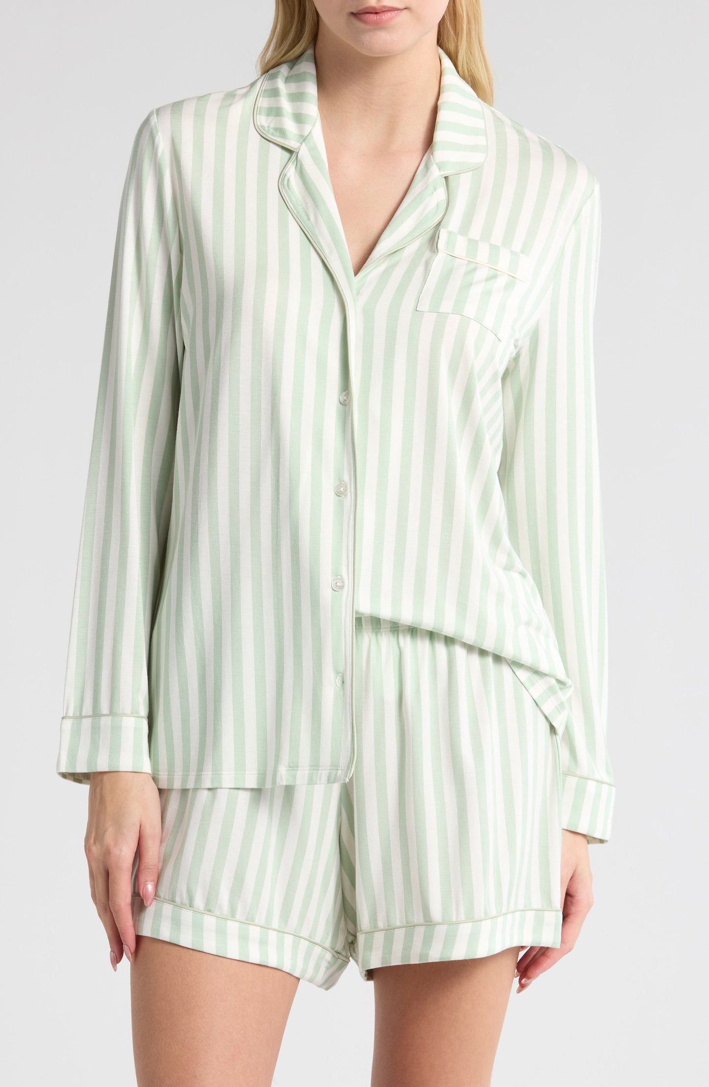 Nordstrom Moonlight Eco Uzun Qolu Qısa Pijama