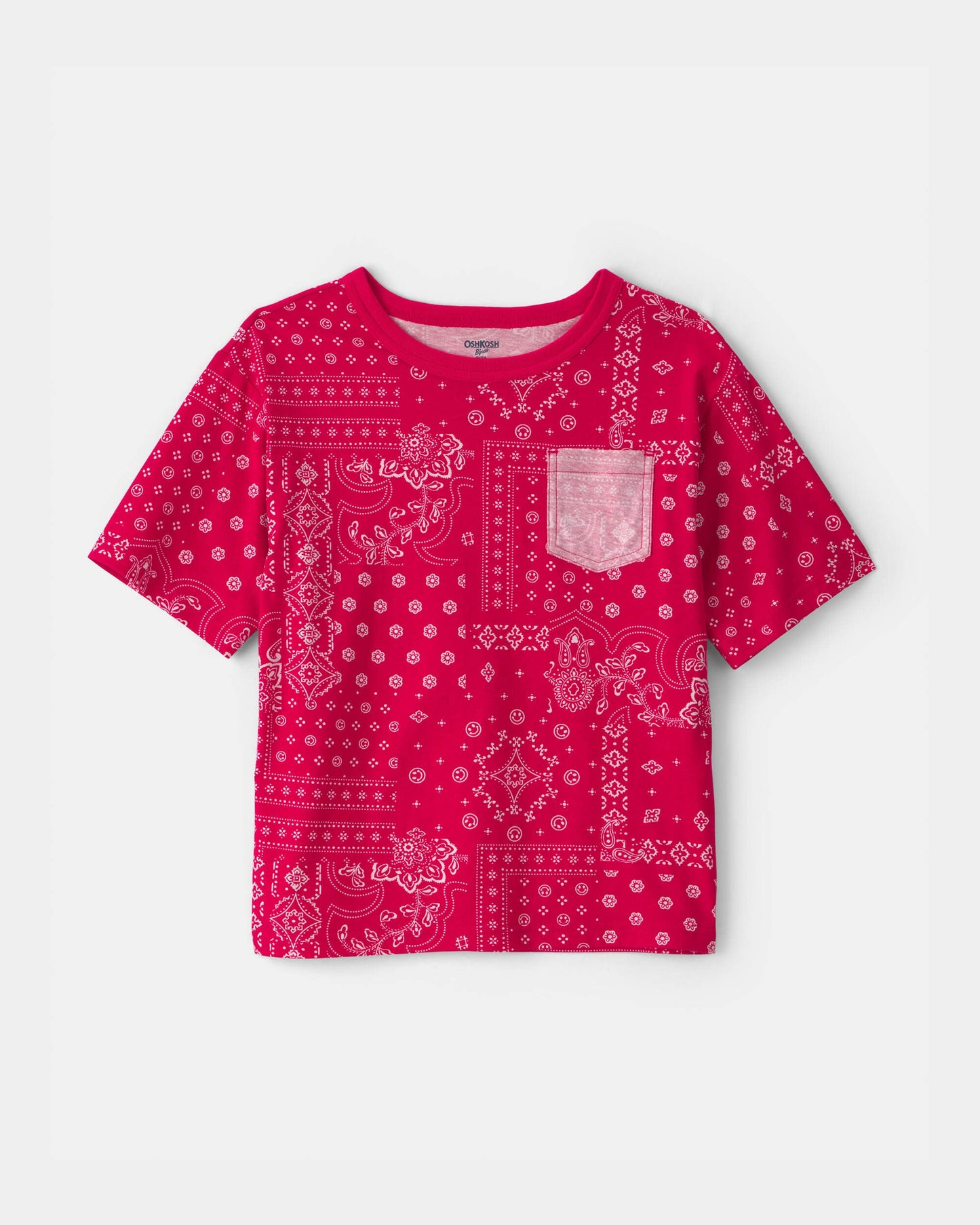 OshKosh B'gosh Oğlan Bandana Cib Köynəyi - Qırmızı