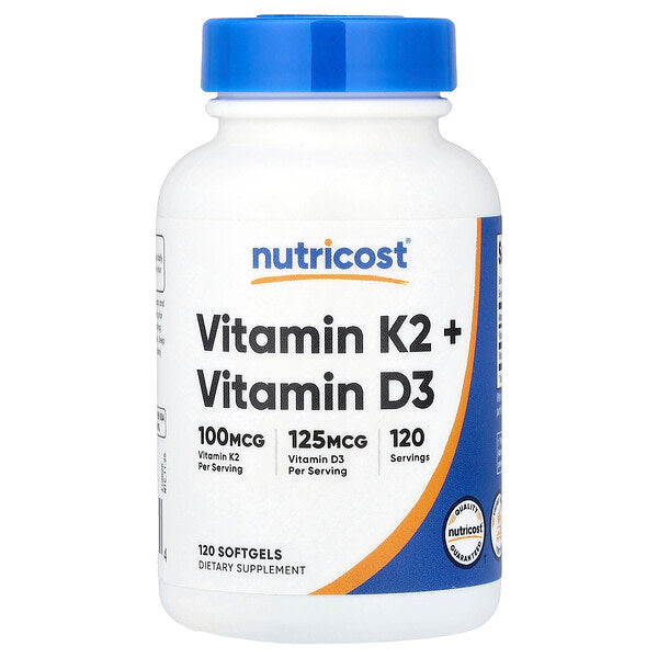 Nutricost K2 D3 Vitamini 120 Softgel