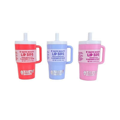 Taste Beauty Lip Balm Tumblers - 3pk: Nemləndiricı, Şəffaf Balm YoxYox