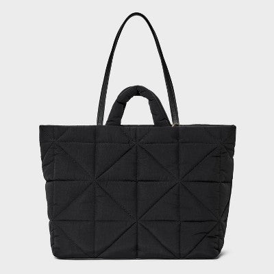 Kate Tote Çanta - A New Day Qara: Cüt Çiyin Tutacaqları, Maqnit Qapanması, Təkrar İşlənmiş Nylon